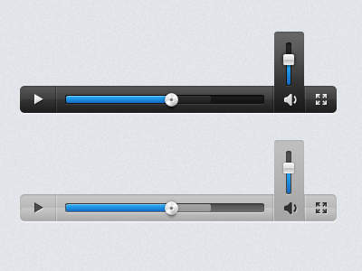 Players audio control elements player ui video volume