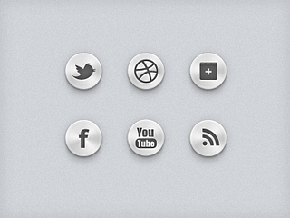 Social Media UI Buttons by Ivo Ivanov on Dribbble