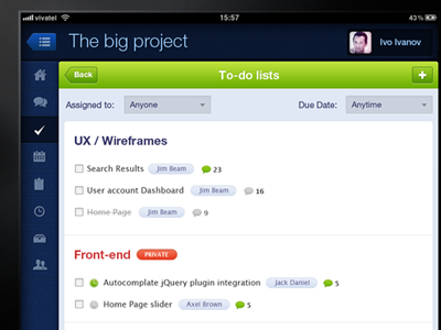 Basecamp for iPad concept app basecamp ios ipad list manager project task to do todo ui ux