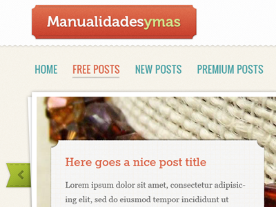 Crafts Blog blog craft retro slider ui ux vintage