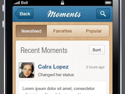 Moments - iPhone Social App