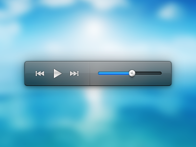 Media Controls Freebie audio control media play player slider ui video volume