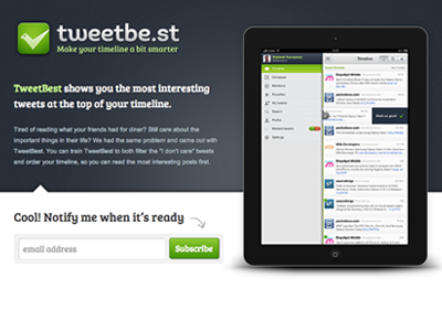 Tweetbe.st - Landing Page