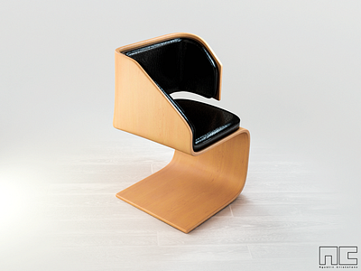 Zig-Zag chair 3d 3d art 3d artist blender concept design interior modern product render