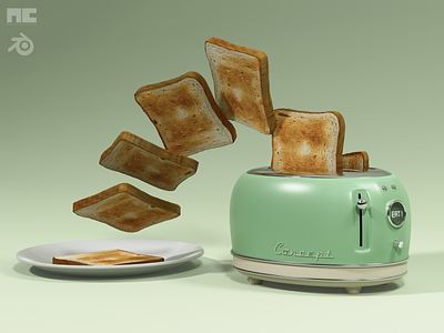 Toaster Advertising 3d art 3d artist advertising blender concept design modern product render