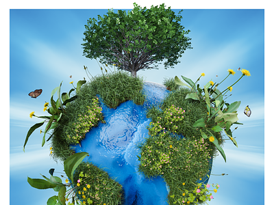 Mini-Earth 3d art 3d artist blender design enviroment modern planet planet earth render world