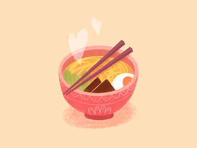 Ramen bowl digital egg food illustration noodles procreate ramen