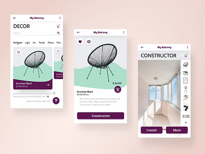 E-commerce and Constructor App — Design of Balcony