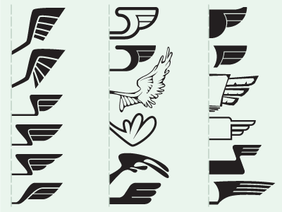 wingbank. design emblem icon iconography icons illustration logo wing wings