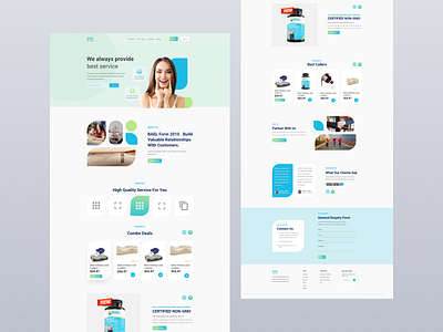 Health - Landing Page health and fitness ui design ux design