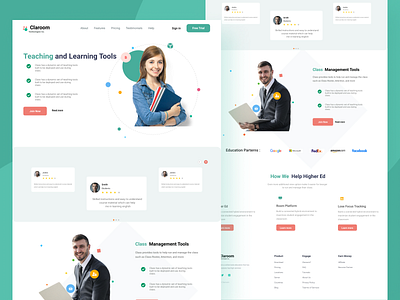 E-learning landing page