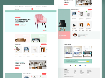 E-commerce Furniture landing page agency agency website clean creative design design ecommerce eshop furniture furniture app design ecommerce furniture shop website furniture website landing page design minimalist royalwood template design ui ui design uiux designer ux design web design