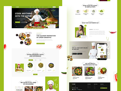 Resturent landing page branding burger chef app clean design food food and drinks food app food delivery landing page healthy homepage design landing page design pizza redesign restaurant branding ui ui design uiuxdesign ux design web design