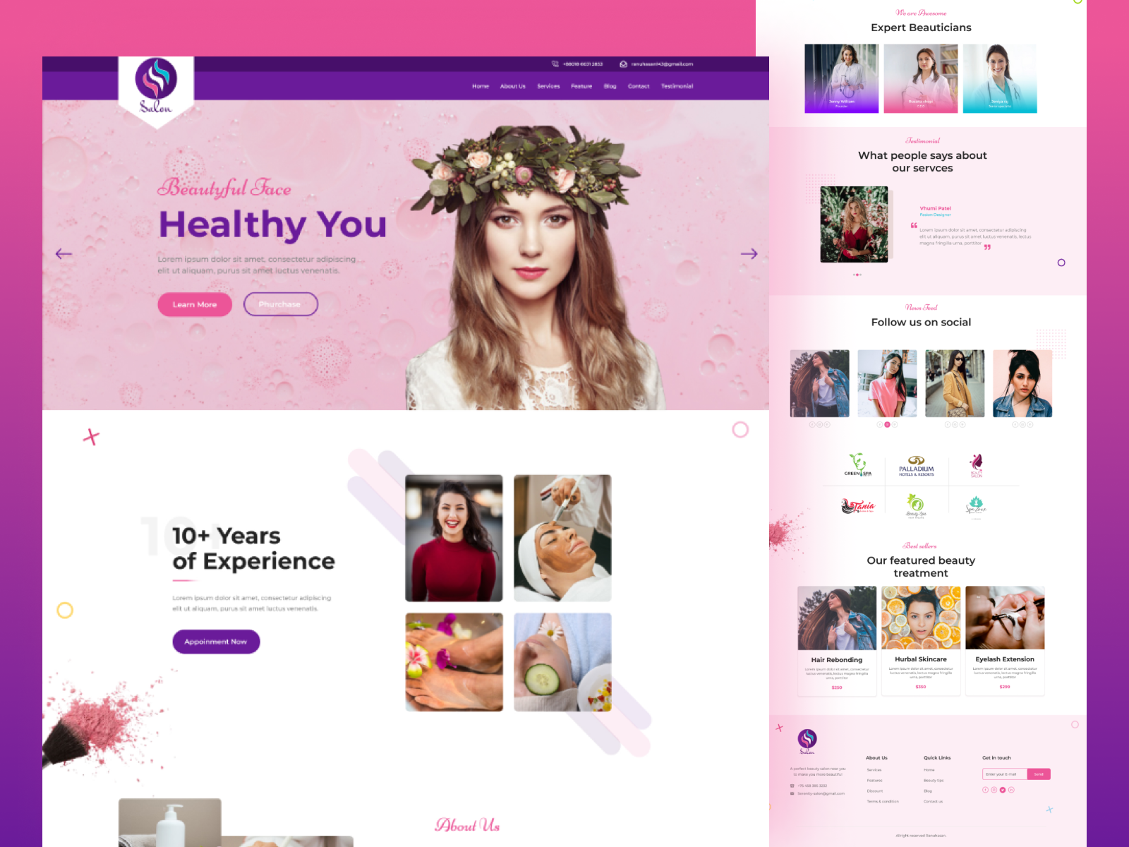 Spa Beauty Landing Page By Ranu Hasan On Dribbble