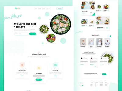 Resturent landing page branding catering chef clean clean design design eat food food website landing landing page design minimal minimalist online food recipe resturent ui ui design ux design web design