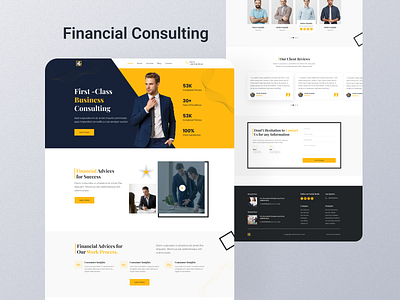 Financial Consulting Landing Page accountant consulting agency website business clean consultancy consulting creative design design finance financial financial advisor landing page design minimal product services template trending ui design ux design weblayout