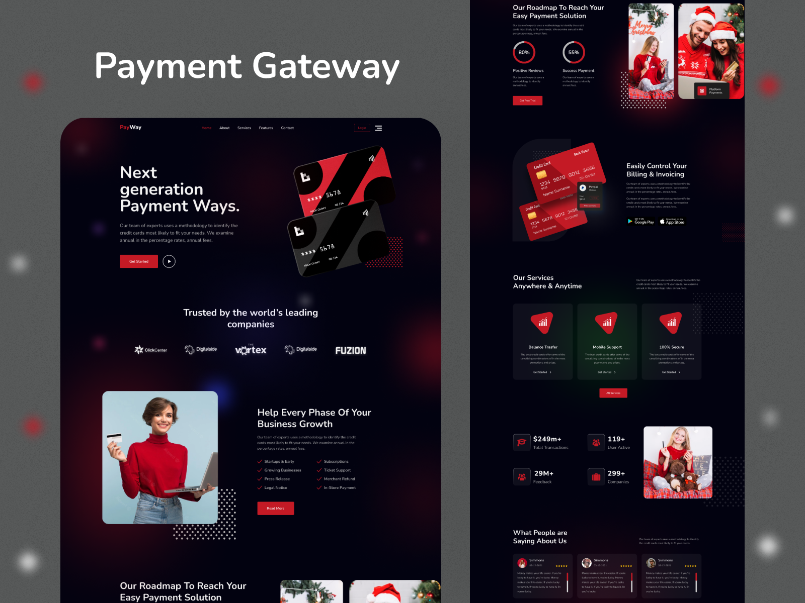 Payment Gateway Landing Page by Ranu Hasan 🏅 on Dribbble