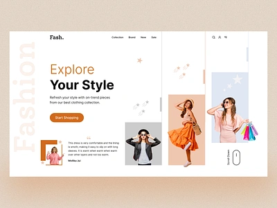 Fashion Landing Page clean clothing clothing website cpdesign design dress ecommerce fashion fashion blogger fashion header fashion landing page fashion web landing page design mens clothing outfits style trending tshirt ui design womens clothing