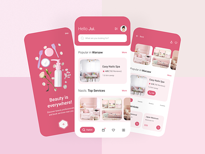 Beauty Services App Design