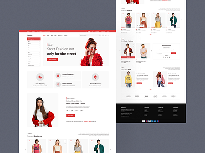 E-commerce - fashion website apparel clothing clothing brand clothing line e commerce ecommerce ecommerce business fashion fashion e commerce website homepage landing page mockup online shop online store outfits steetwear style web design website woocommerce