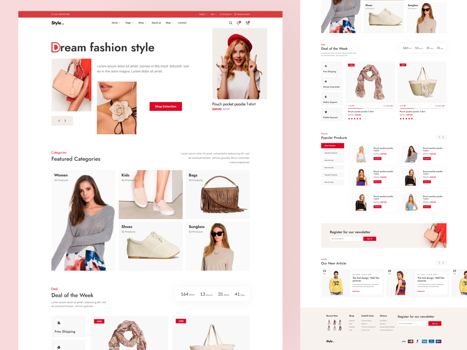 Fashion ecommerce website by Ranu Hasan 🏅 on Dribbble