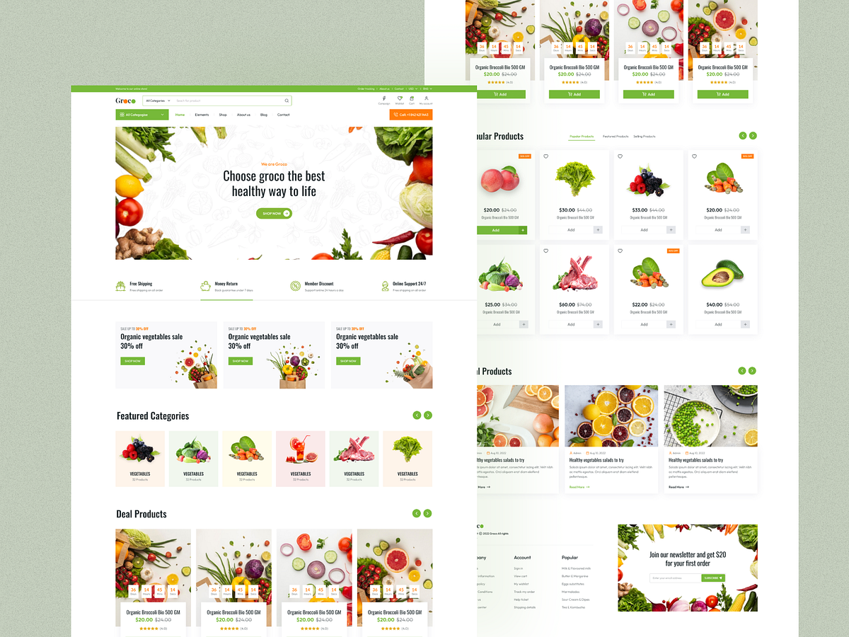 Grocery Website designs, themes, templates and downloadable graphic ...