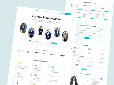 Job website UI template