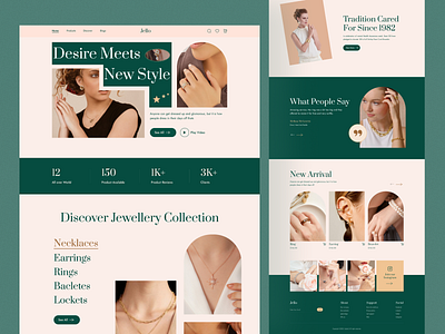 Jello - Jewellery eCommerce Website Design animation beauty branding case study ecommerce fashion jewelery jewellery landing page landing page design minimal n online shop ornaments shop shopping store uiux website design