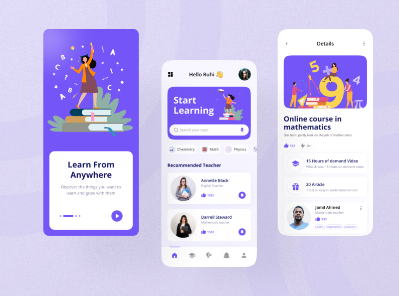 Online Learning App by Ranu Hasan 🏅 on Dribbble