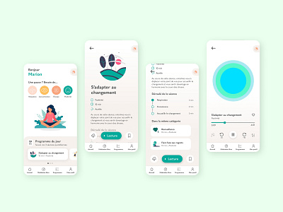 Application de méditation | Challenge UI app challenge design meditation relax ui zen