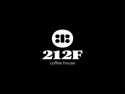 212F Coffee House abstract branding coffee conceptual design flat geometric icon logo minimal typography vector