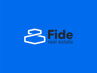 Fide Real Estate abstract branding clean conceptual design flat lettering logo minimal real estate