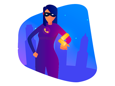 Turns into gold character gold illustration landing page mask night power superhero telecom vector