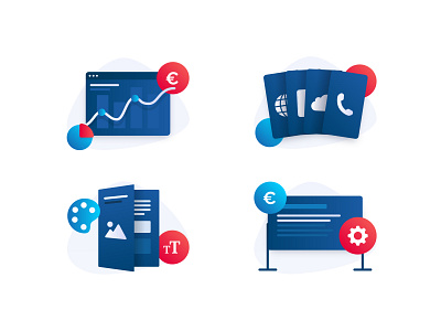 Icons telecom call charts cloud dashboard data icons set illustration offers settings telecom