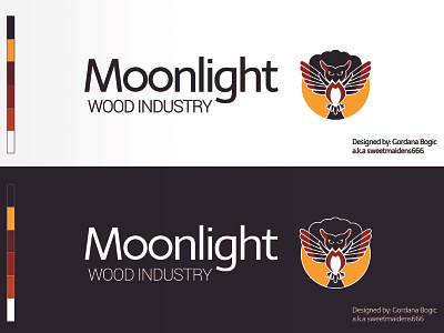 Moonlight Wood Industry Branding adobe illustrator brand identity branding design illustration logo design moonlight owl