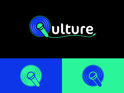 QULTURE branding culture design illustration illustrator logo logo design microphone music music art qulture record record label vinyl