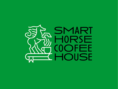 Smart Horse Cooffee House Logo animal book brand design cafe coffee horse illustration logo design minimalist