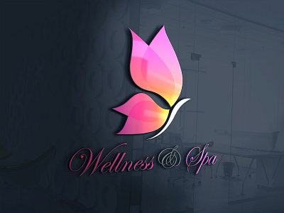 Wellness & Spa Logo abstract brand butterfly design healthy logo logo massage mockup simple spa vector wellness