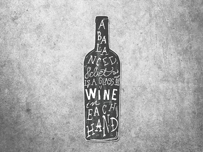 Wine Bottle bottle create fun handlettering typography wine