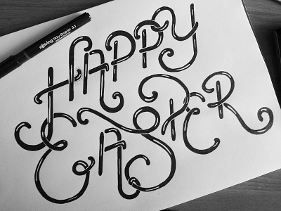 Happy Easter design draw easter handlettering lettering type typography