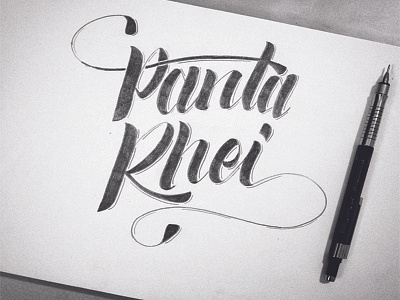 Panta Rhei create design draw graphicdesign hand lettering letters panta rhei type typography