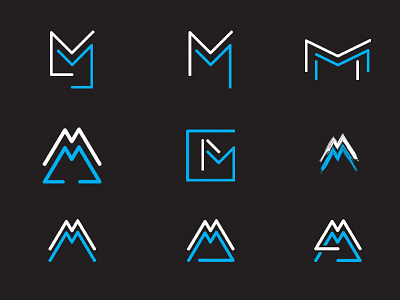 Ideas brand create design ideas logo m minimalism monogram type vector