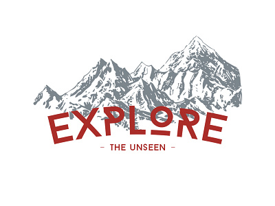 Explore The Unseen adventure design explore lettering mountains travel type typography