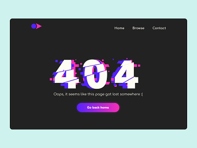 DailyUI 008 || 404 Page 404page dailyui dailyuichallenge design illustration ui uidesign uiux web webdesign