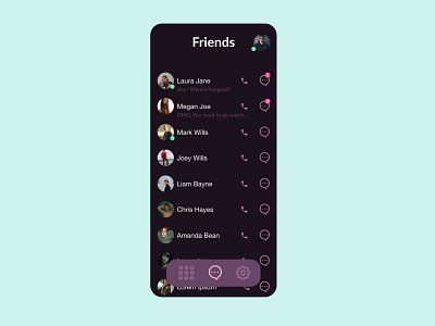 DailyUI 013 || Direct message app app design dailyui dailyuichallenge design designs ui uidesign uiux