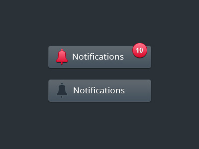 Free psd Button Notifications
