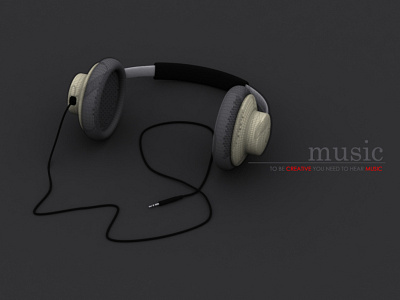 some render i did 10 years back 3d animation 3d app 3d art 3d max 3d max rendering 3d modeling creative dynamic headphone inspiration music musician quote rendering vray