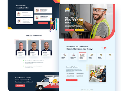 Spotlight Electric Landing Page design artwork design electric electrician electricity entrepreneur web freelance design freelancer icons pack landing page landing page concept landing page design lanndign page leadgen sales page web designer web development web development agency webdesign website custom artwork website design