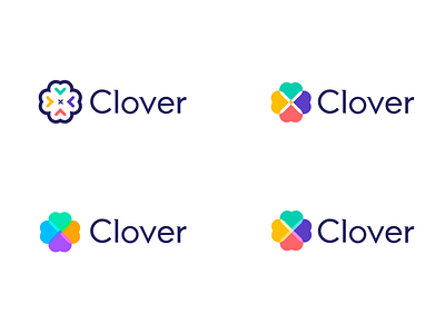 Clover Logo brand brand design brand identity brandidentity branding branding concept branding design clover colorful green logo logo design logomark logomarks logos logotype pink red yellow