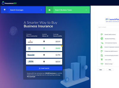 Business Insurance Comparison admin admin design app design app ui ux branding charts compression design freelance freelancer graphic design graphs illustration saas ui ux uiux web ui website website design widget